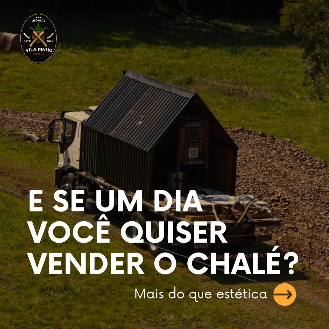E se um dia você quiser vender o chalé? Mais do que estética. 🏡