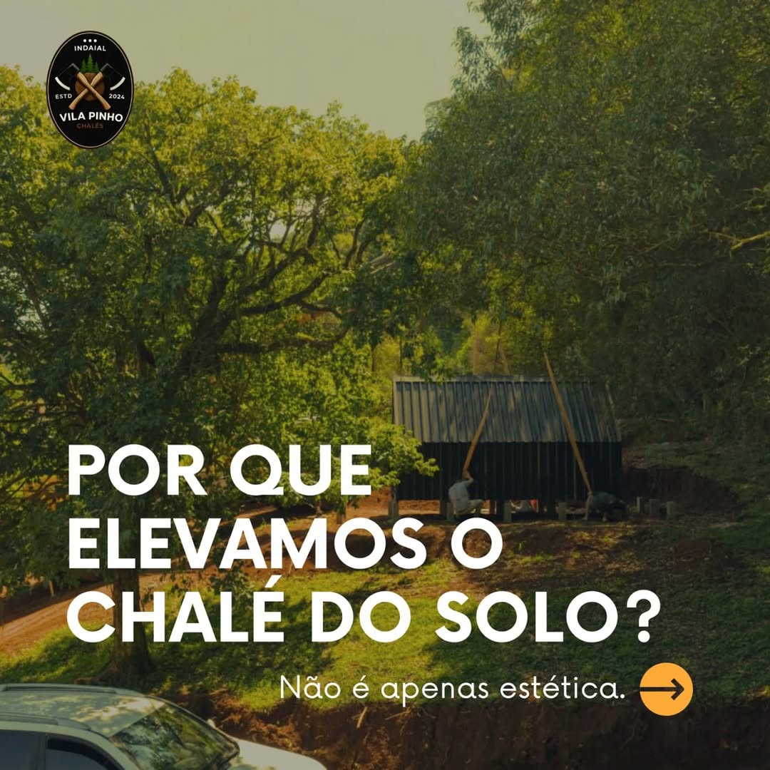 Por que elevamos o chalé do solo? Não é apenas estética. 🏡